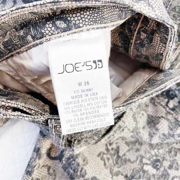 Joe's Chantilly Lace Print Blush Patterned Skinny Denim Jeans SZ26 - Picture 7 of 9